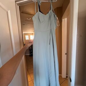 Elegant Light green Spaghetti Strap Dress